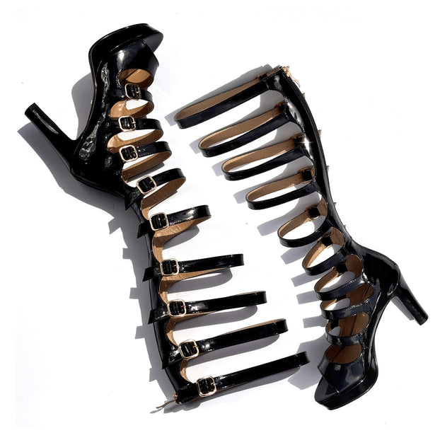 Samba Alta - Black Knee High Boots  - 34.5 single pair SALE