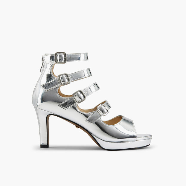 MIZCHI SAMBA SILVER – 7cm heels
