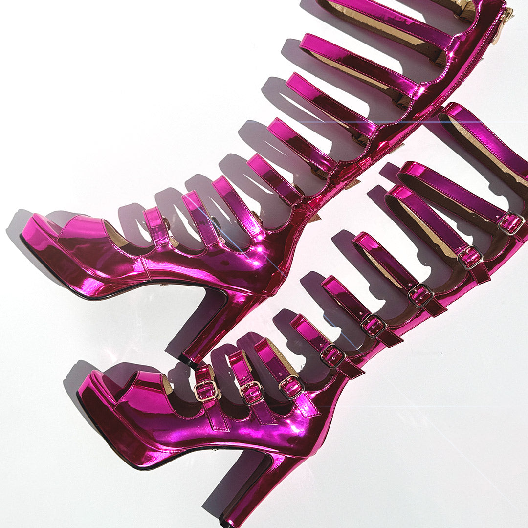 Samba Alta - Pink Knee High Boots