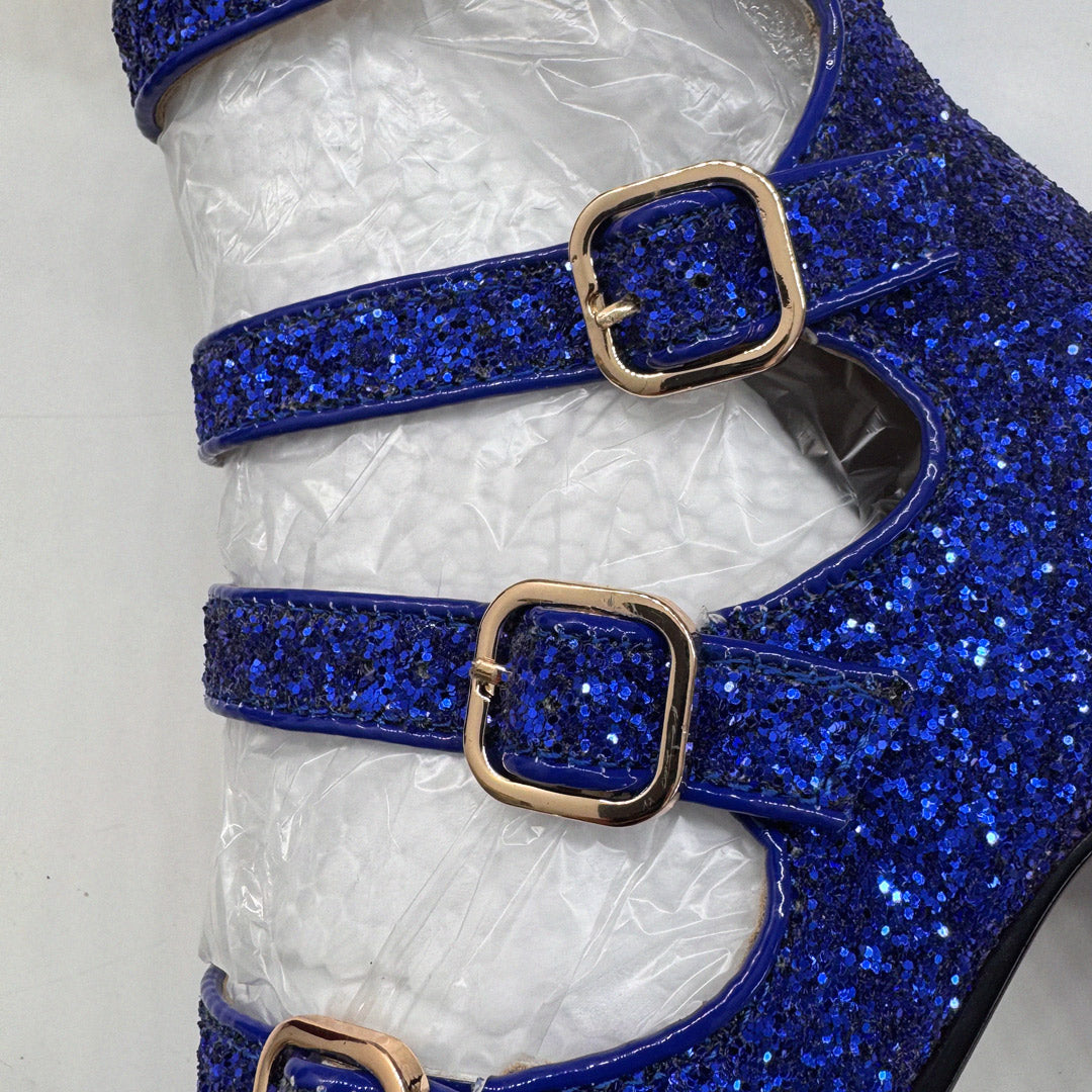 Samba Alta - Blue Glitter Knee High Boots