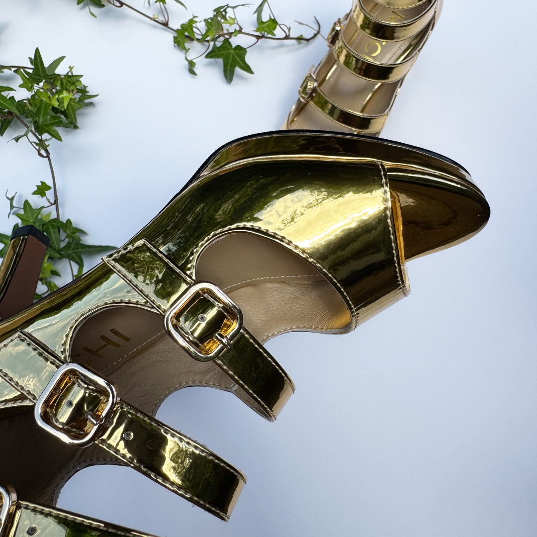 MIZCHI SAMBA GOLD – 7cm heels