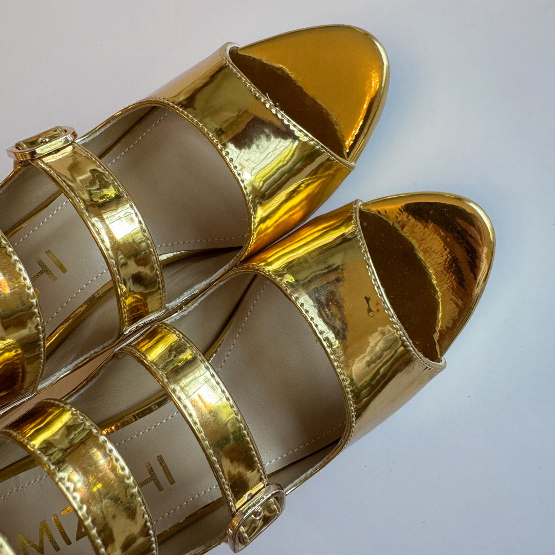 Samba Alta - Gold Knee High Boots