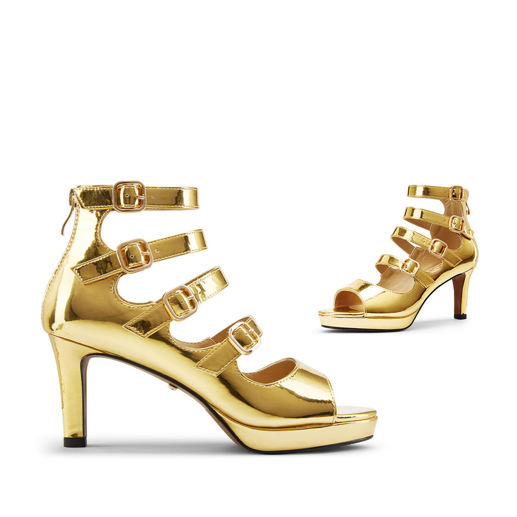 7cm Gold Samba Heels - MIZCHI Samba Heels | Samba Dancing Shoes