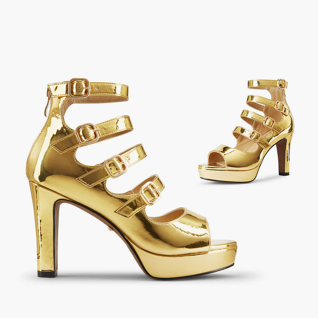 MIZCHI SAMBA GOLD- 10cm heels