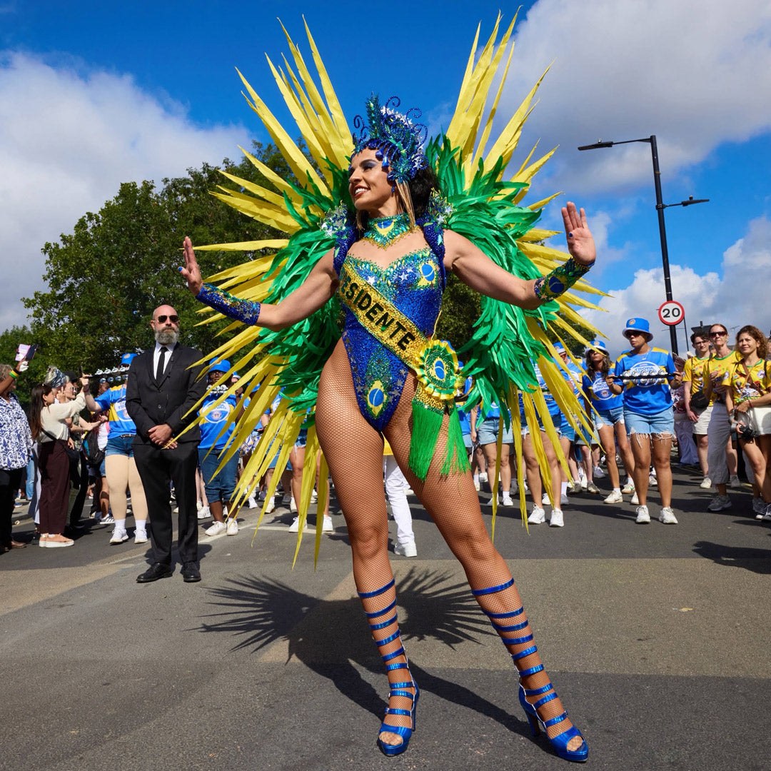 Samba Alta - Blue Knee High Boots