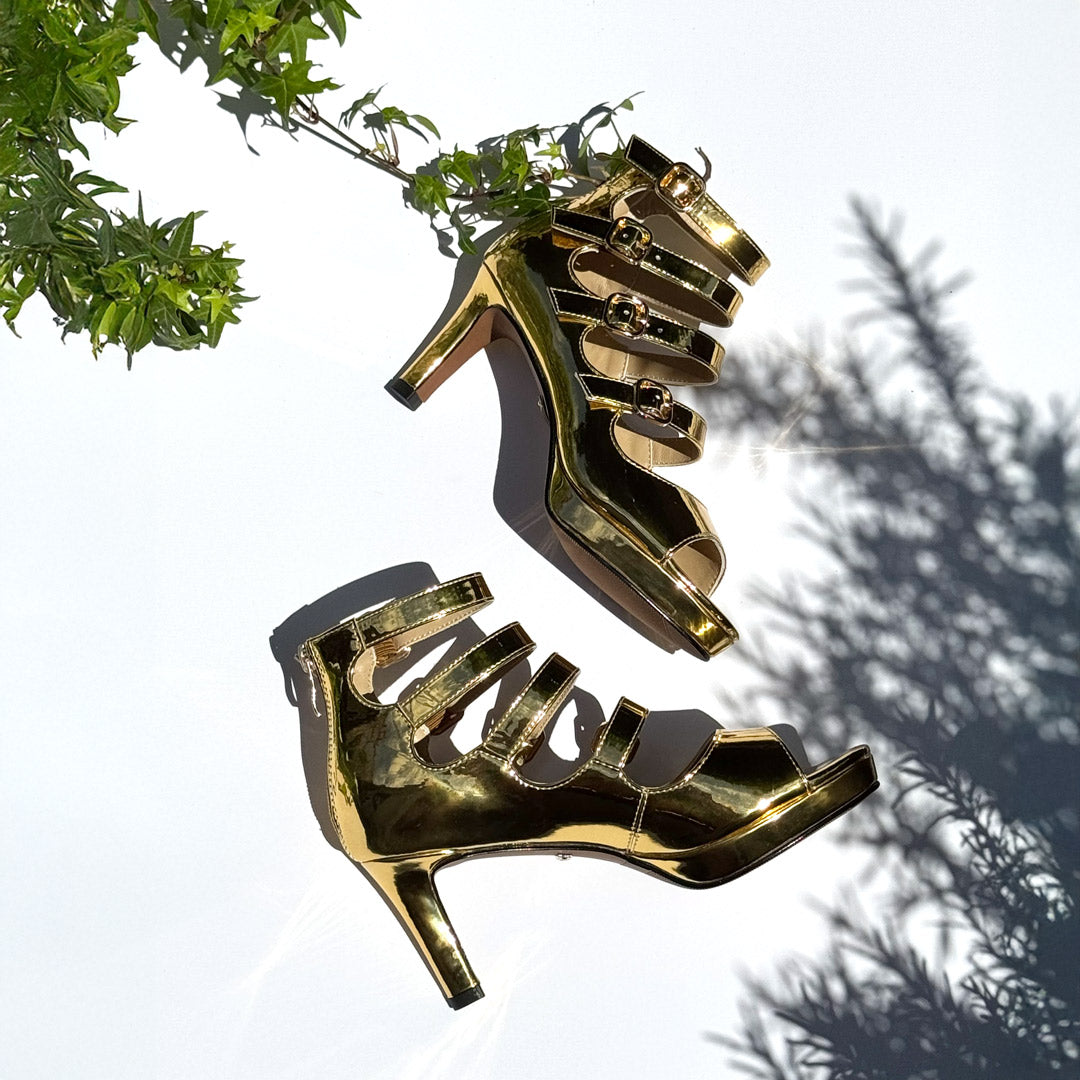 MIZCHI SAMBA GOLD – 7cm heels