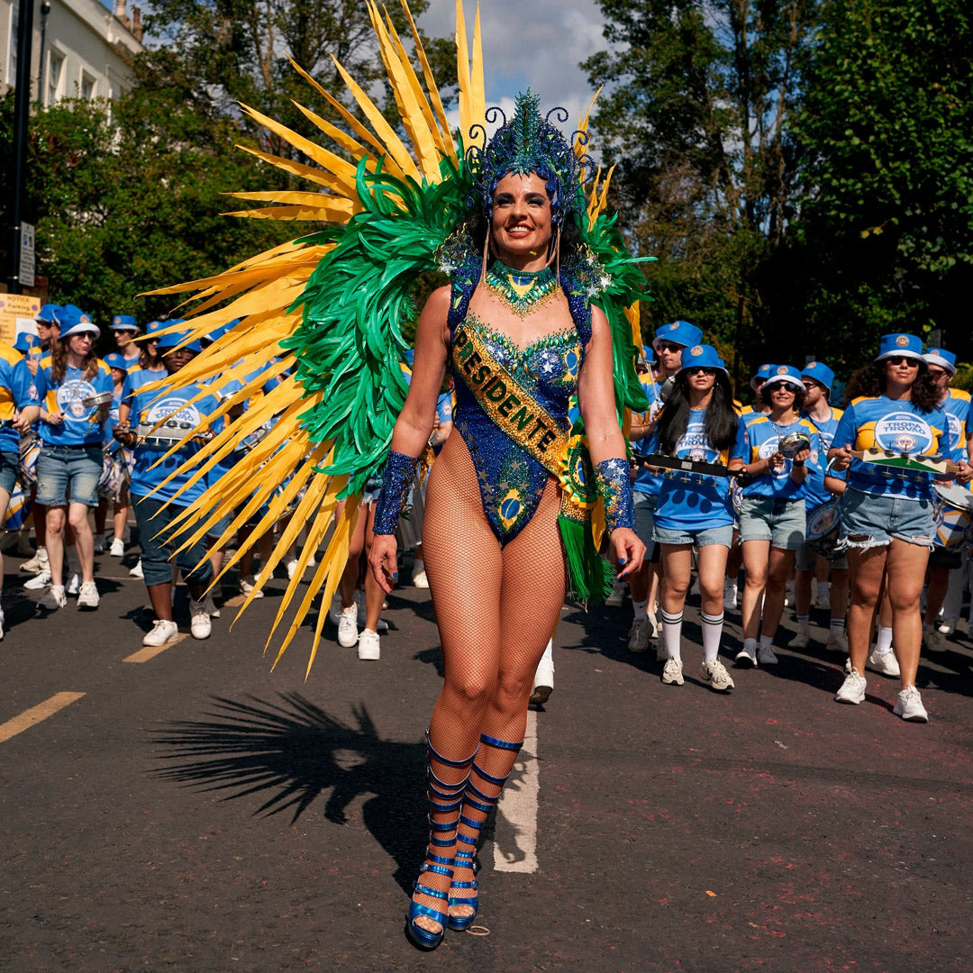 Samba Alta - Blue Knee High Boots