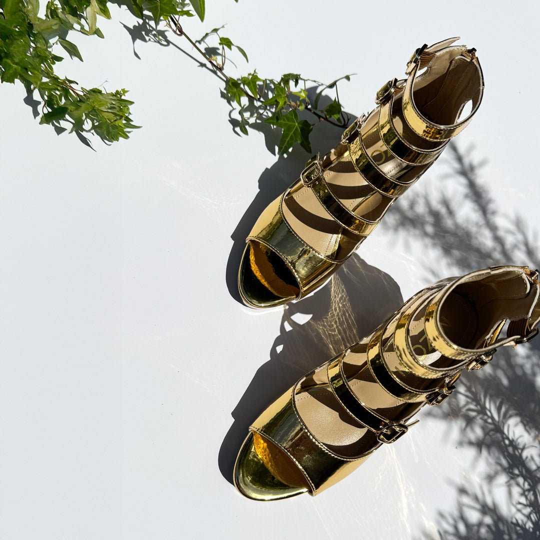 MIZCHI SAMBA GOLD – 7cm heels