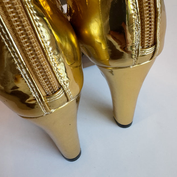 Samba Alta - Gold Knee High Boots