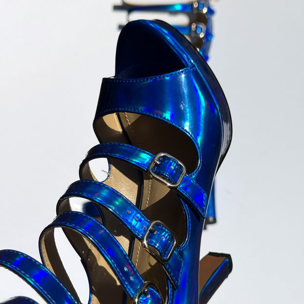 Samba Alta - Blue Knee High Boots
