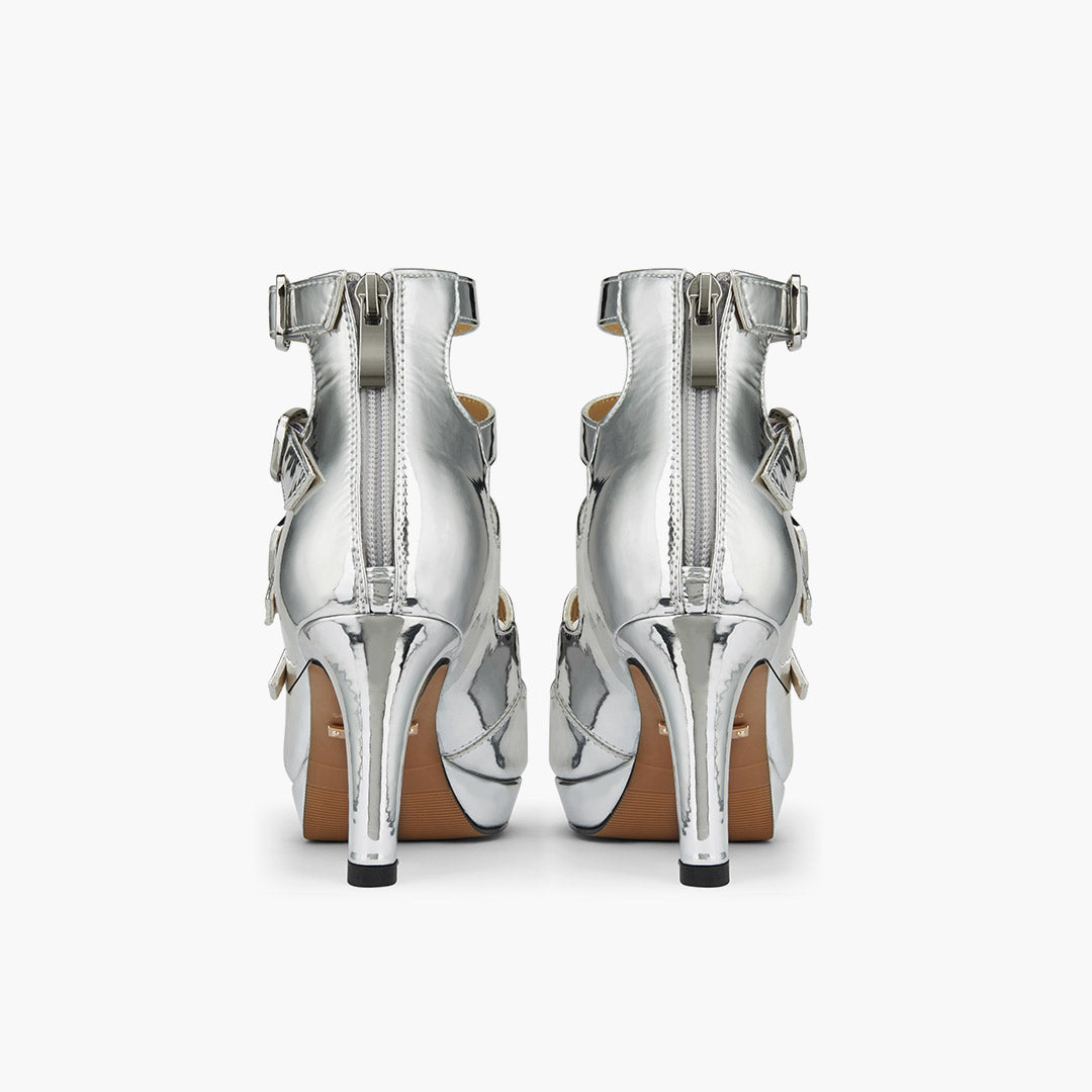 MIZCHI SAMBA SILVER – 7cm heels