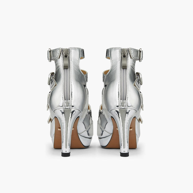 MIZCHI SAMBA SILVER – 7cm heels