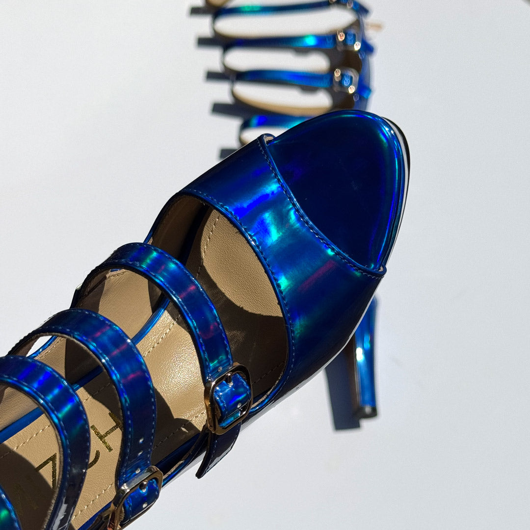 Samba Alta - Blue Knee High Boots