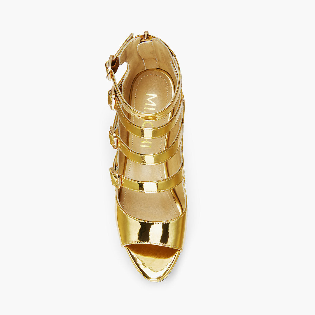 MIZCHI SAMBA GOLD- 10cm heels