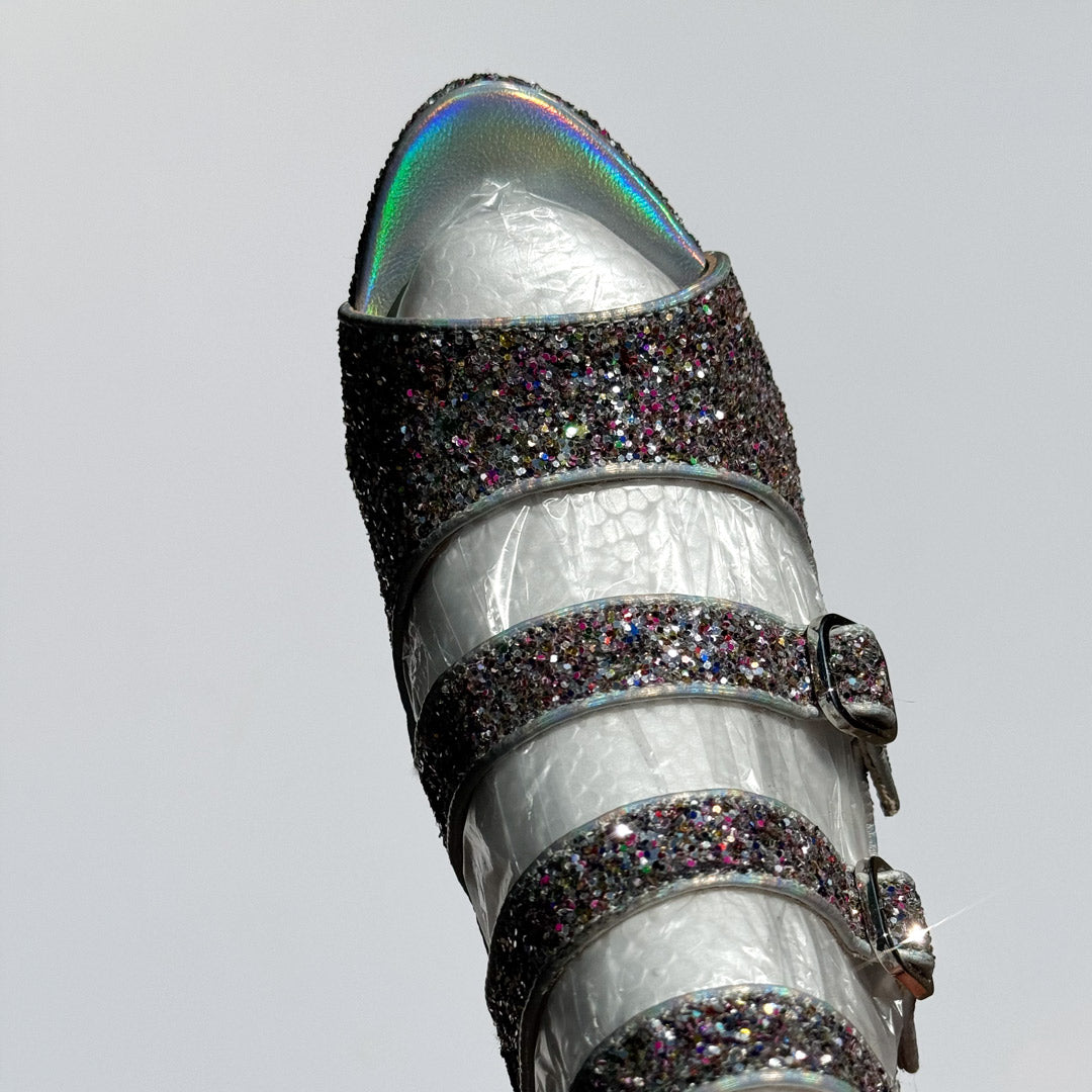 Samba Alta - Multi Glitter Knee High Boots - 34.5 single pair SALE