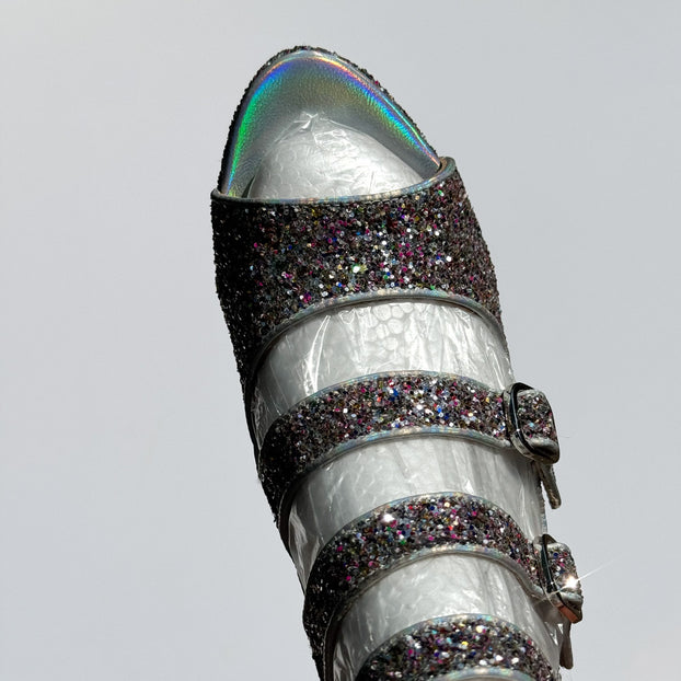 Samba Alta - Multi Glitter Knee High Boots - 34.5 single pair SALE
