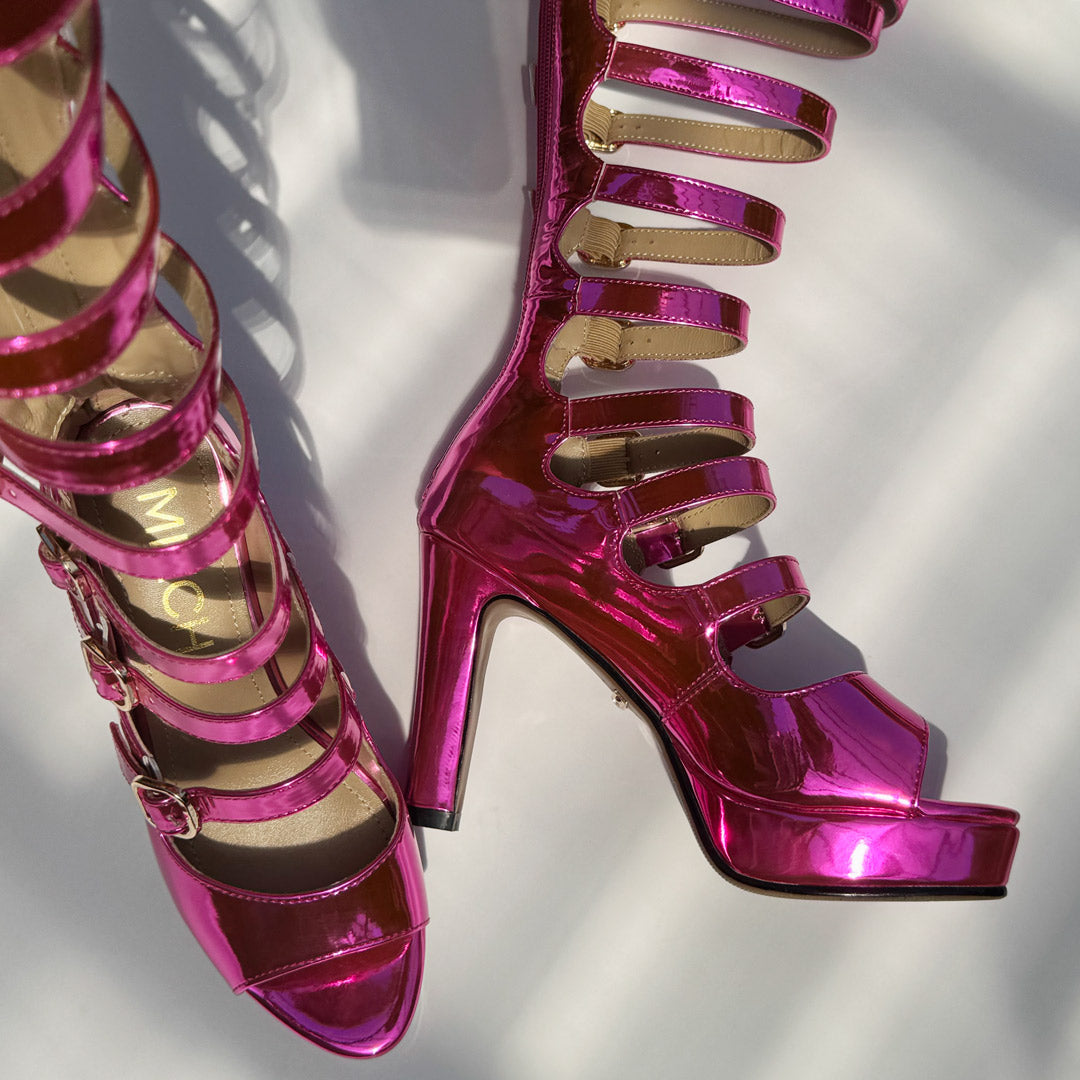 Samba Alta - Pink Knee High Boots