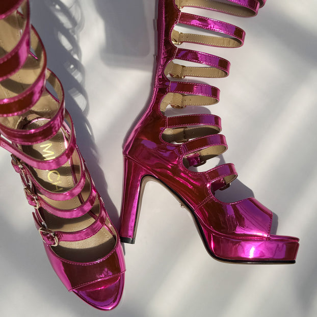 Samba Alta - Pink Knee High Boots
