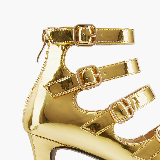 MIZCHI SAMBA GOLD – 7cm heels