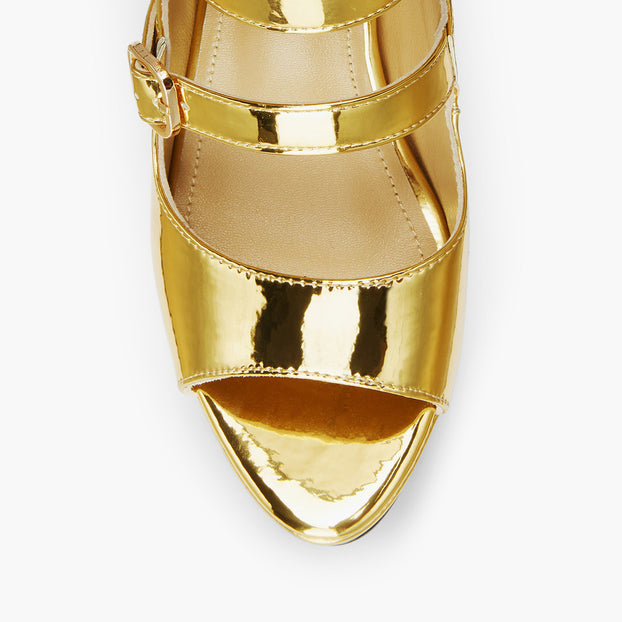 MIZCHI SAMBA GOLD- 10cm heels