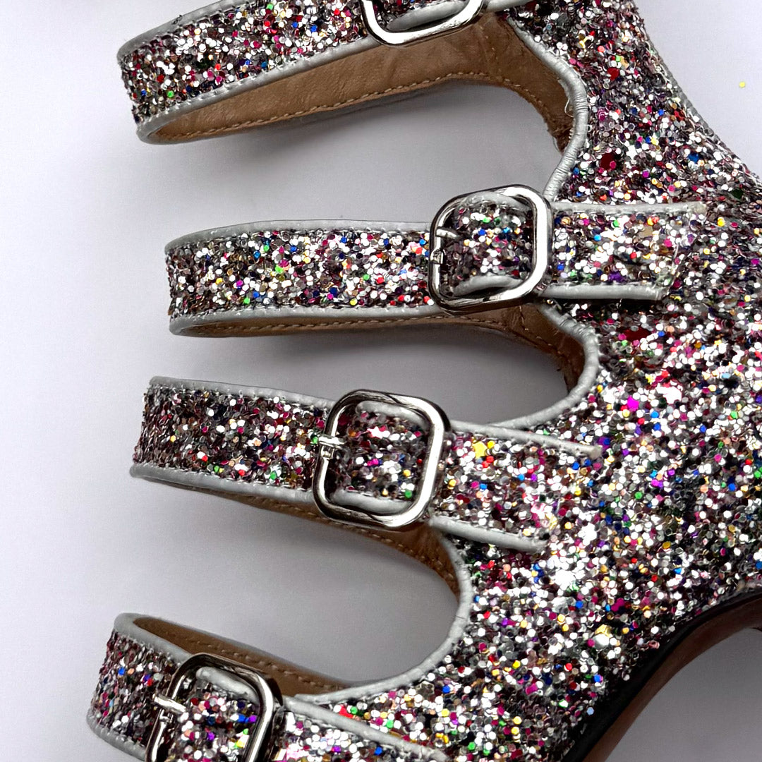 Samba Alta - Multi Glitter Knee High Boots - 34.5 single pair SALE