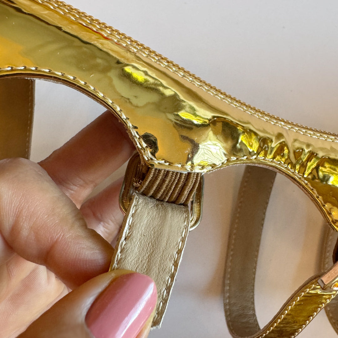 Samba Alta - Gold Knee High Boots