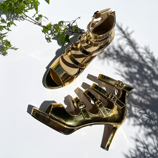 MIZCHI SAMBA GOLD – 7cm heels