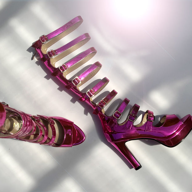 Samba Alta - Pink Knee High Boots