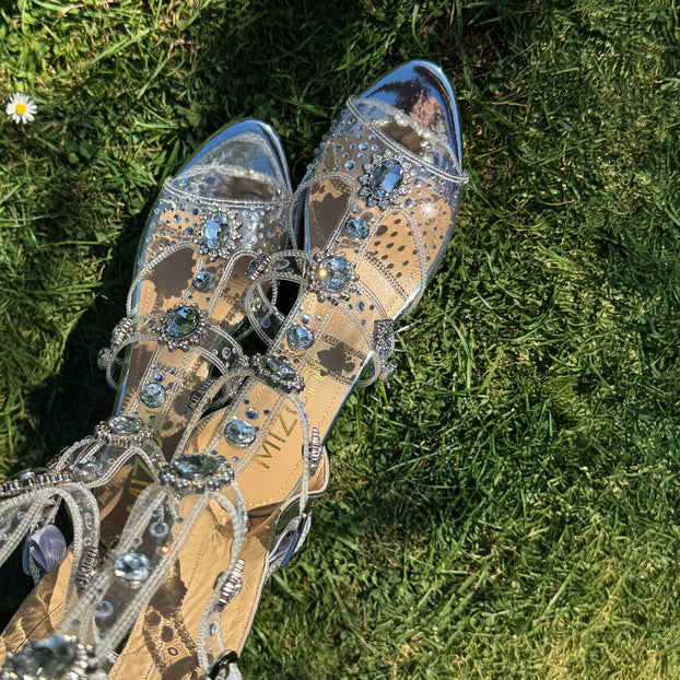 MIZCHI SAMBA DO MAR SILVER - 10/2.5cm platform heels