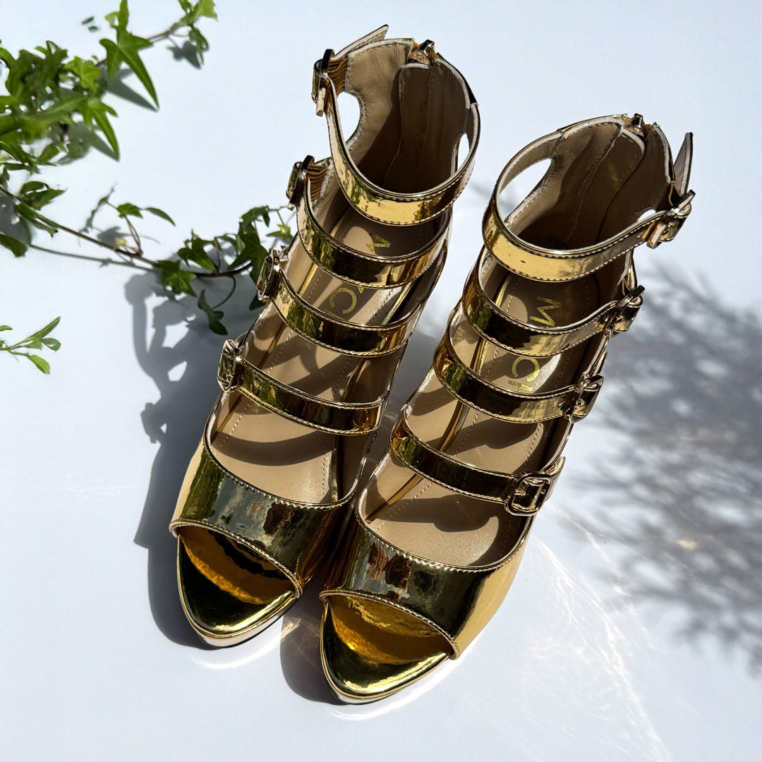 MIZCHI SAMBA GOLD- 10cm heels