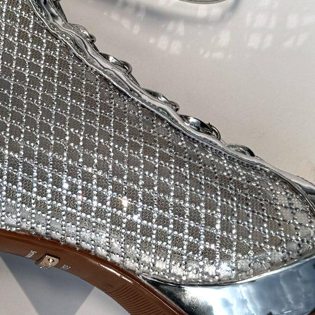 Luar Ankle - Silver Lace Up (CUSTOM ORDER)