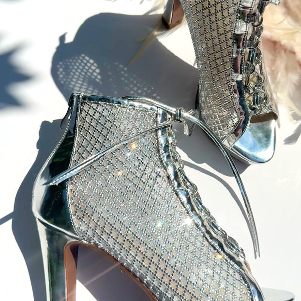 Luar Ankle - Silver Lace Up (CUSTOM ORDER)
