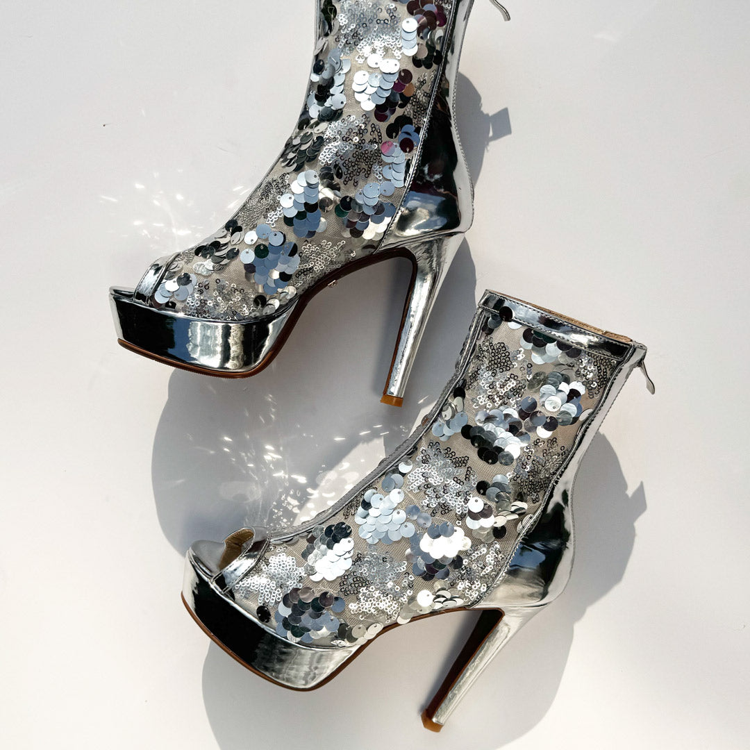 Riolux - Silver Ankle Bootie