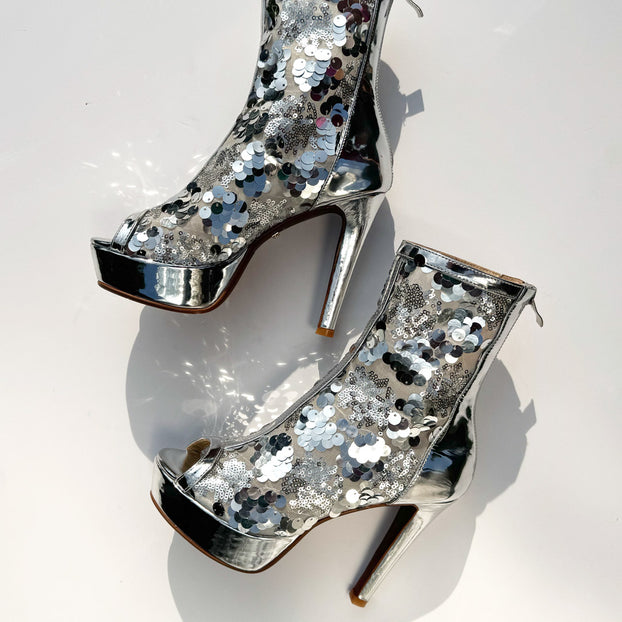 Riolux - Silver Ankle Bootie