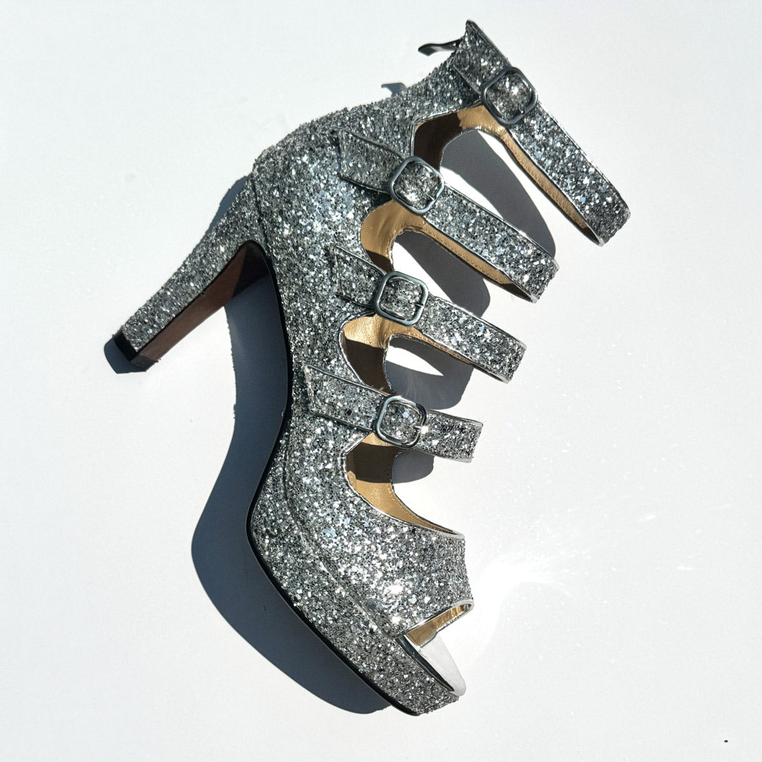 Mizchi Classic Silver Glitter 42, 10cm SALE single pair
