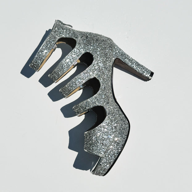 Mizchi Classic Silver Glitter 42, 10cm SALE single pair