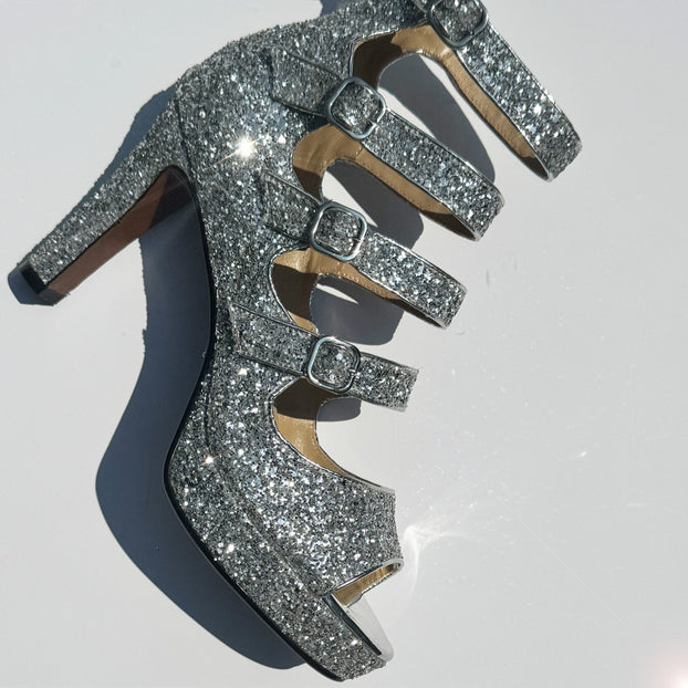 Mizchi Classic Silver Glitter 42, 10cm SALE single pair