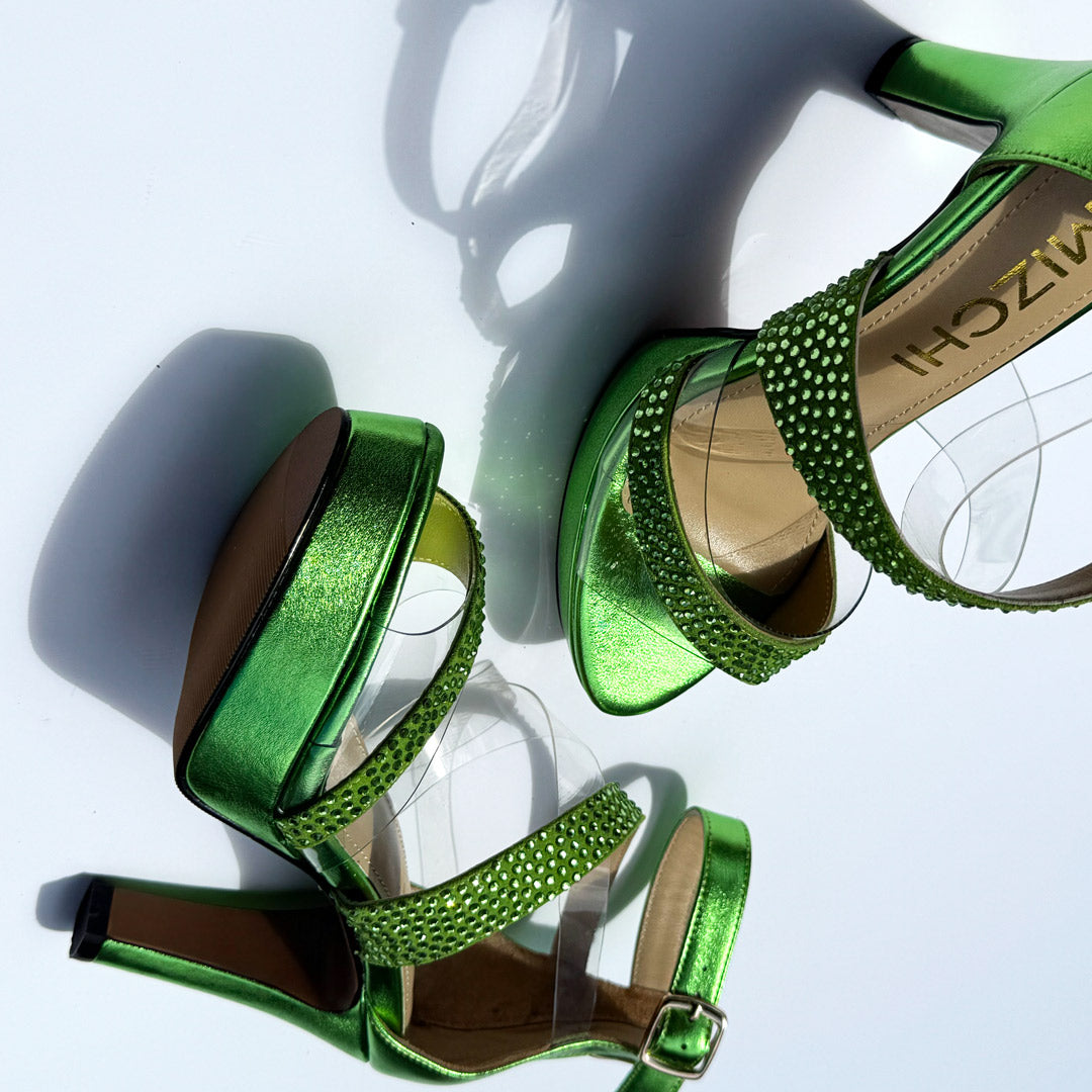 MIZCHI Samba- Pássaro de cor  - 10cm or 7cm heels (custom Black, Red Or Green orders 4-6 weeks del)