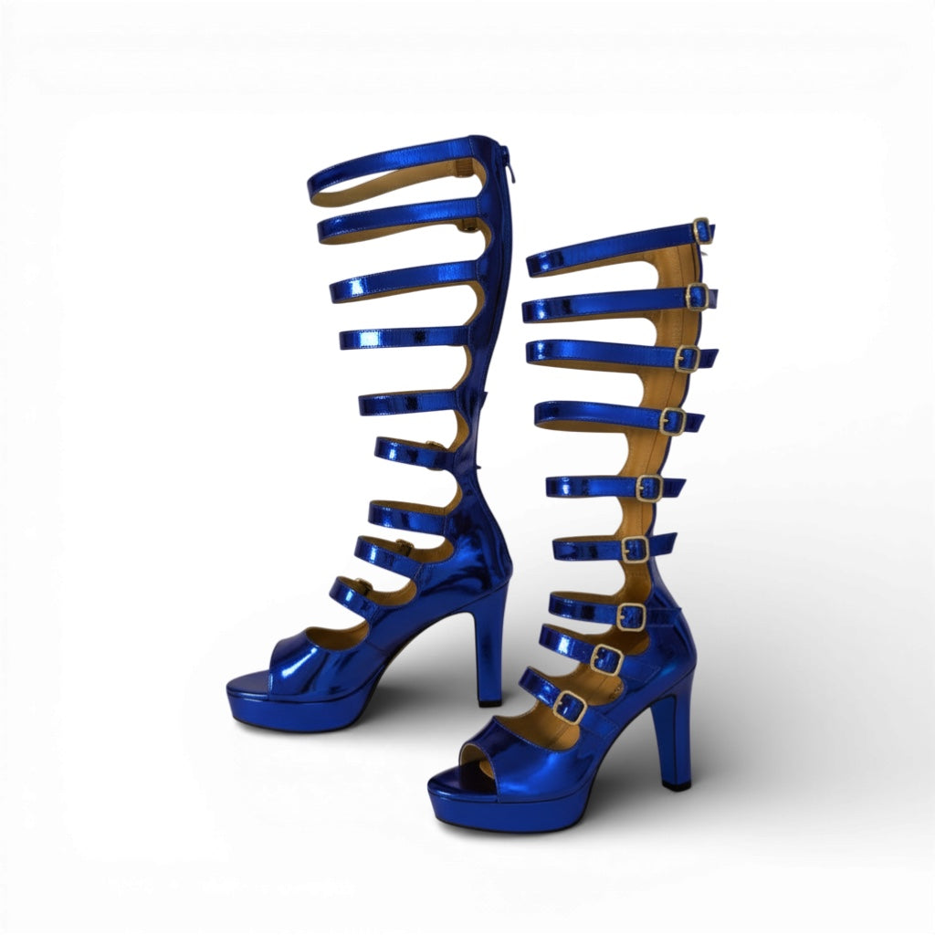 Samba Alta - Blue Knee High Boots