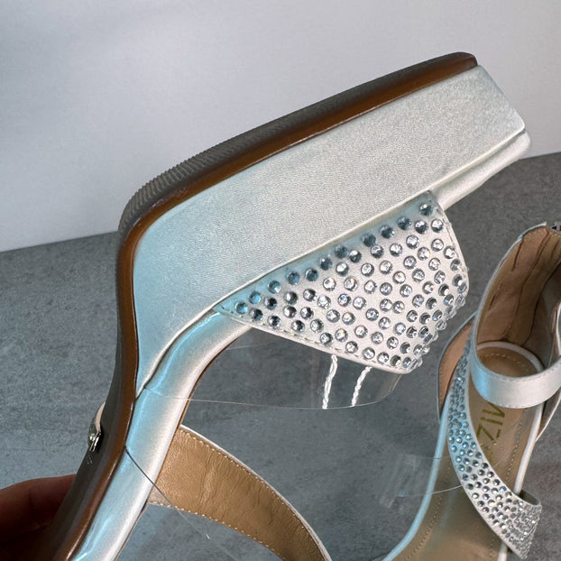 SALE EU 36 Ivory Satin - 10cm heels