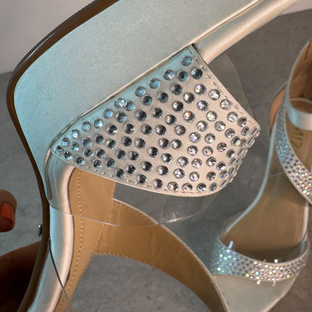 SALE EU 36 Ivory Satin - 10cm heels