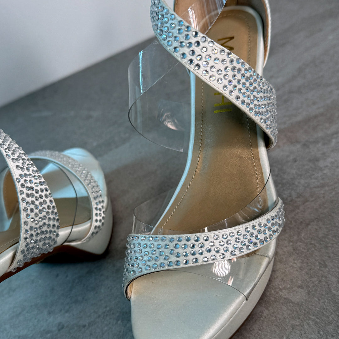 SALE EU 36 Ivory Satin - 10cm heels